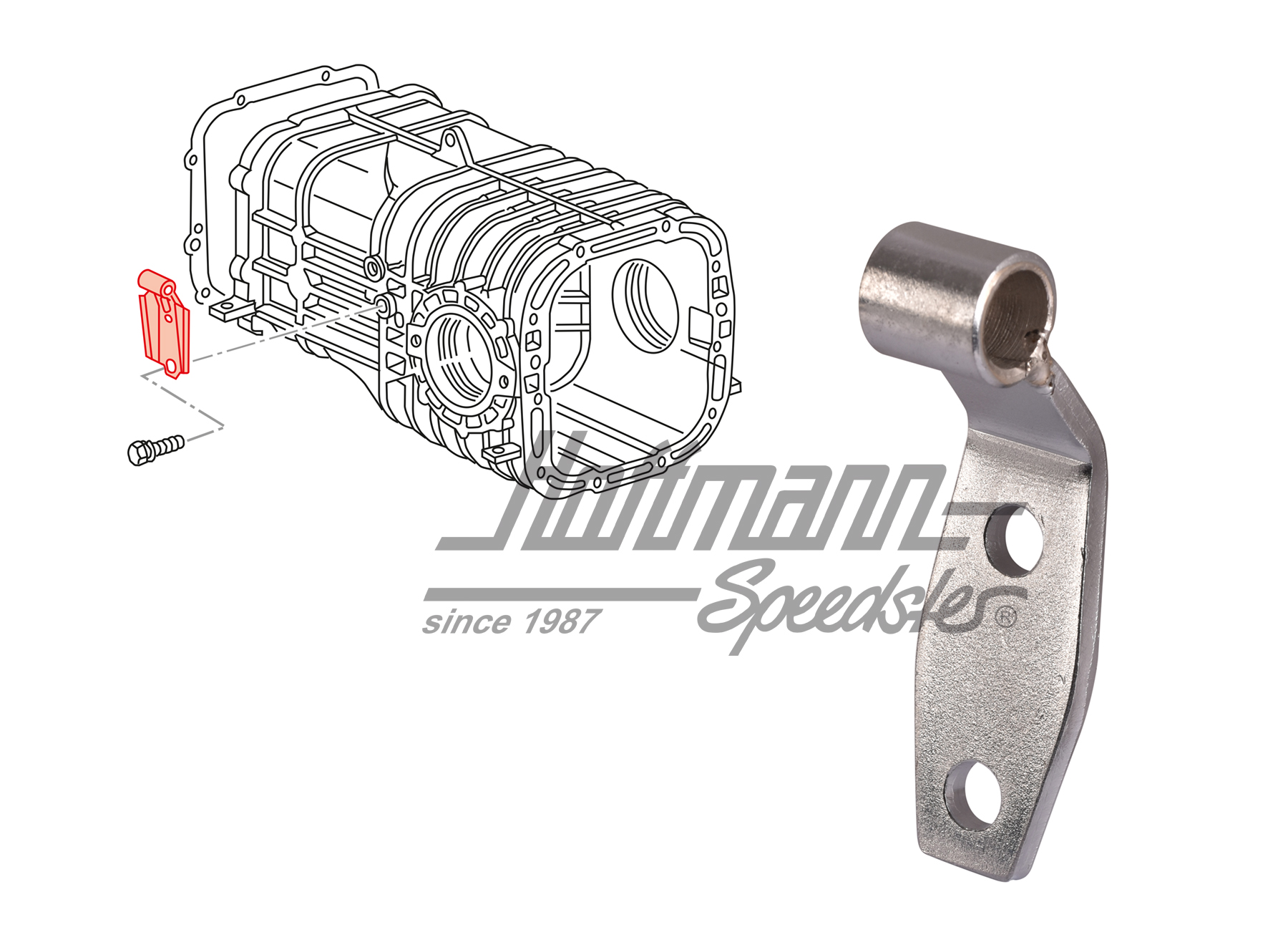 Soporte, guía cable del embrague, Furgoneta T2/T3 | 002 301 161 A | 090-0710