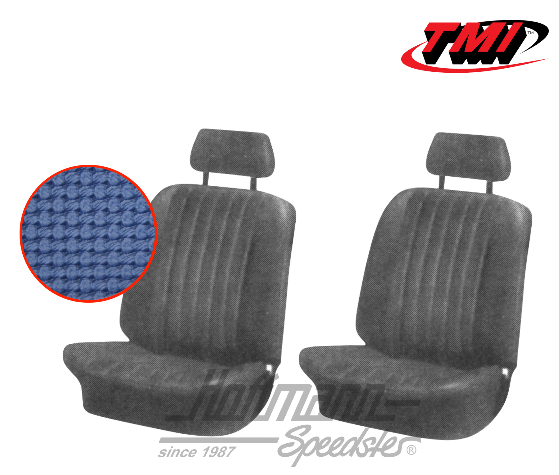 Fundas de asientos, Karmann Ghia, delanteros, 68-71, azul | 43-1506-08 | 066-0073-20