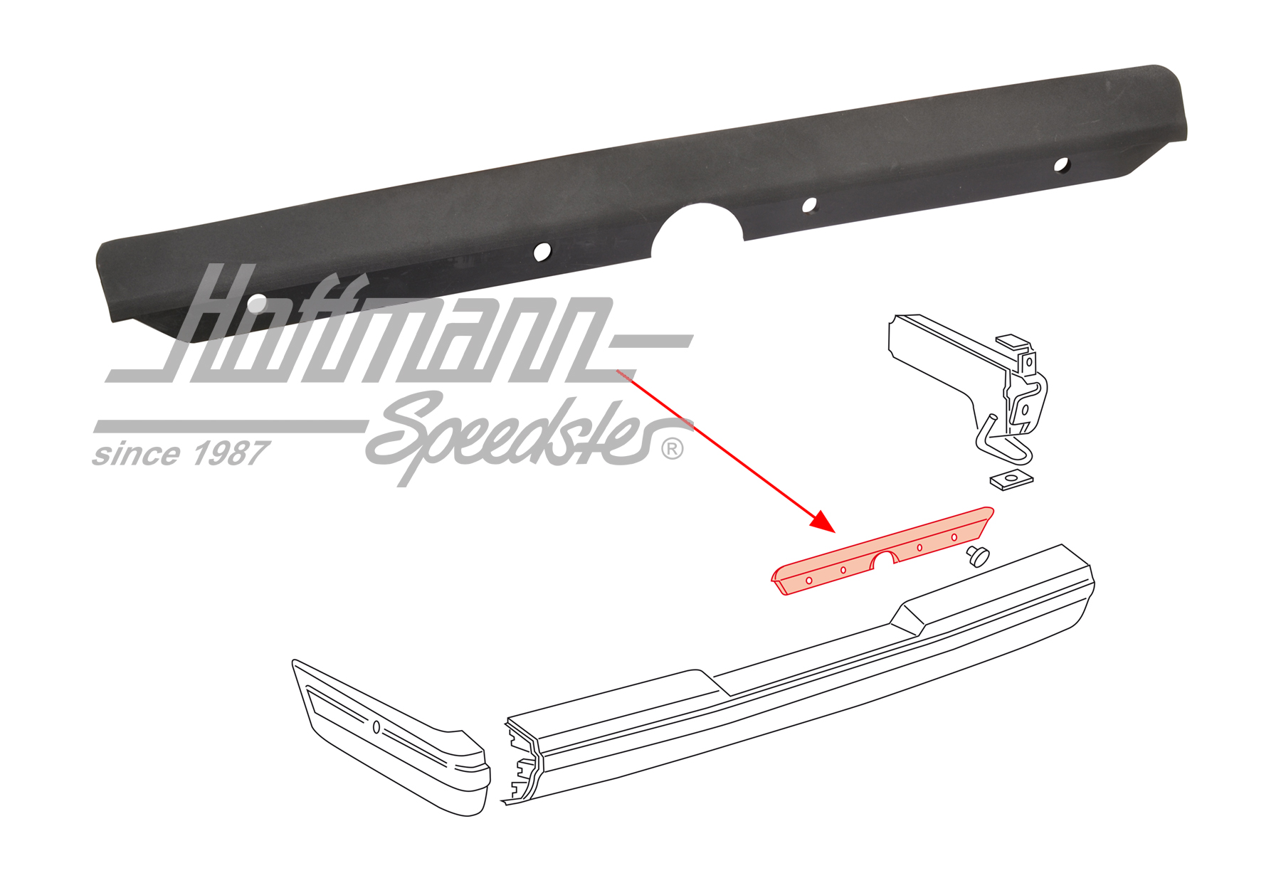 Cobertura, parachoques, posterior | 255 807 397 | 370-2280-10