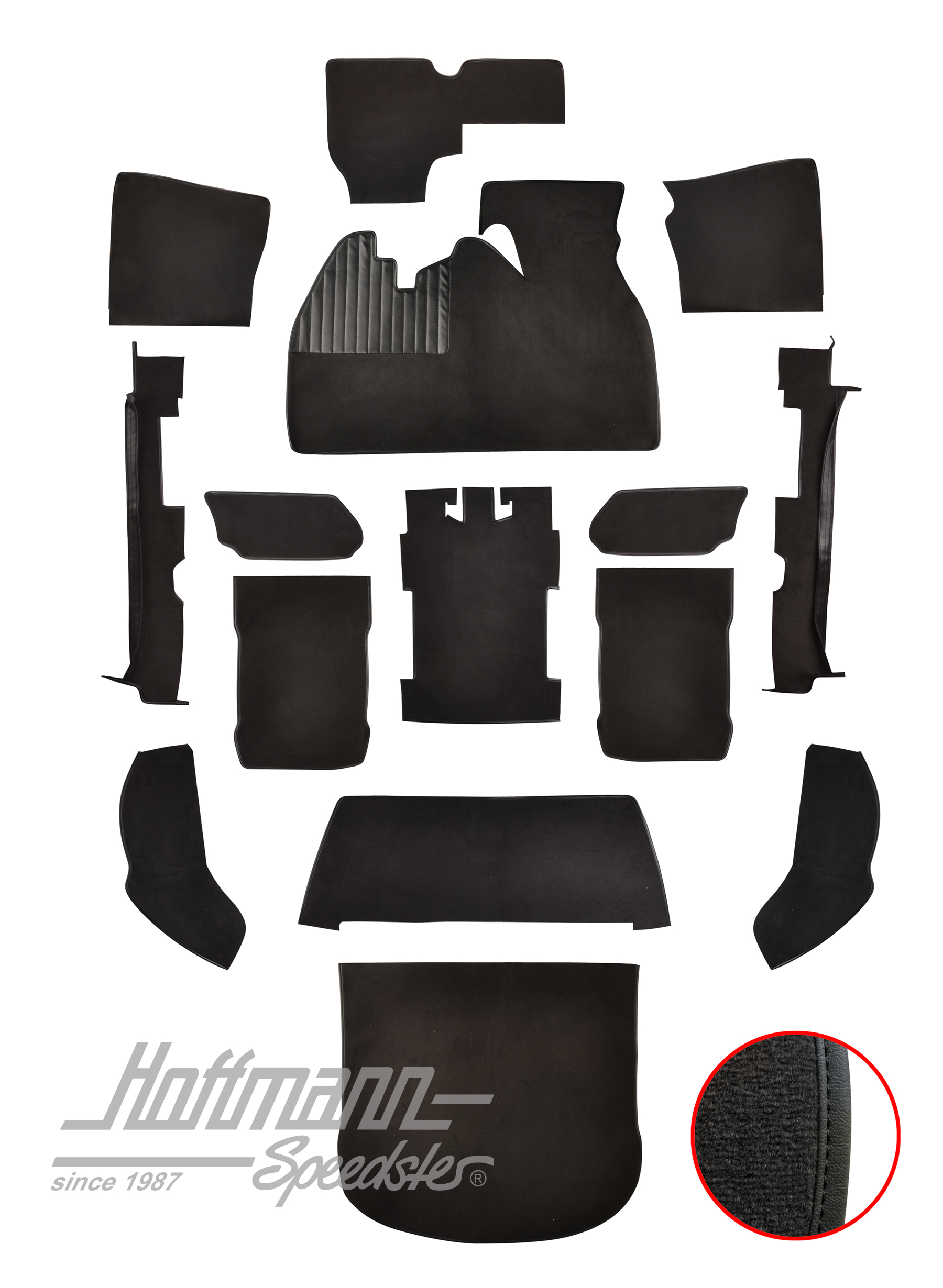 Juego de alfombrillas, Escarabajo Sedán, 1303, negro |  | 026-5721