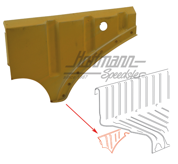 Chapa frontal, esquina,  -7.57, derecha | 111 813 152 A | 050-1377-02