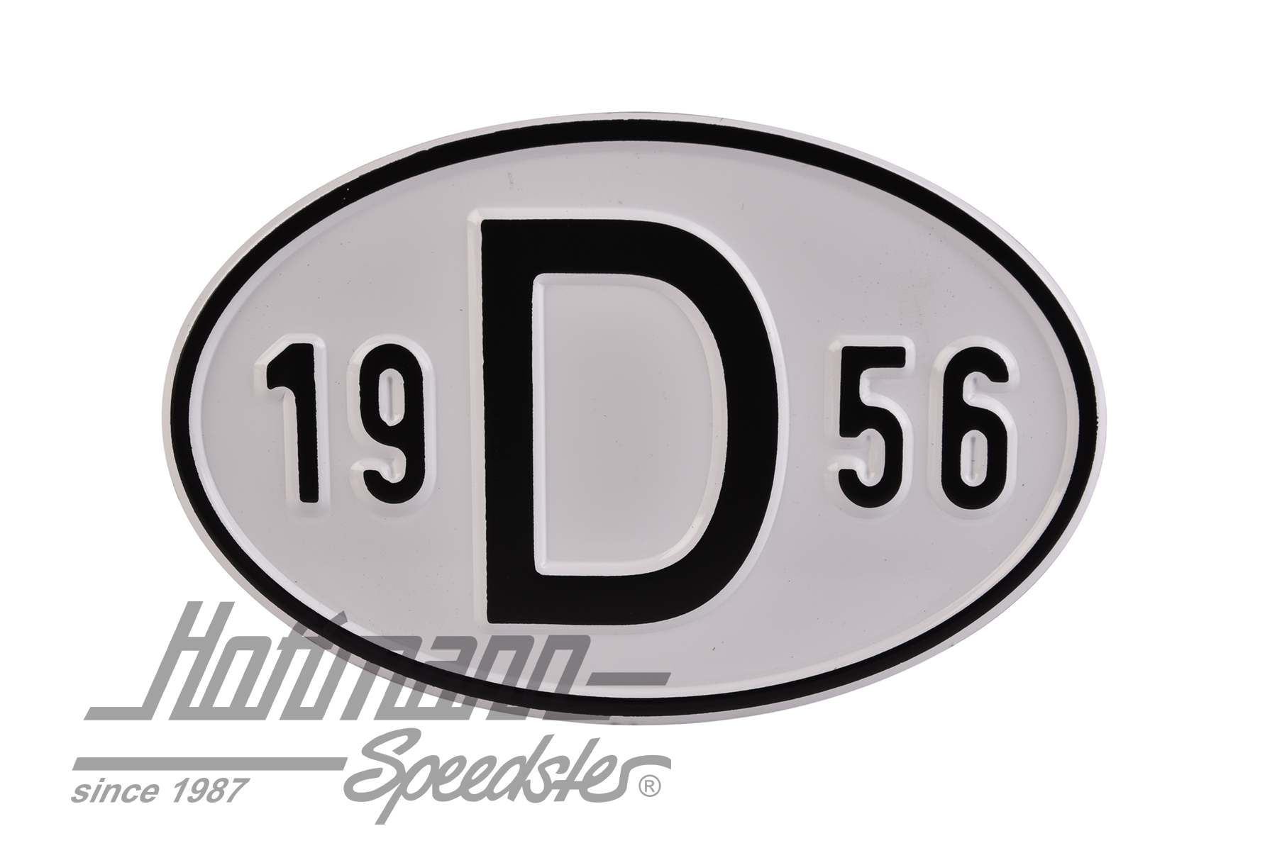 Placa de nacionalidad "D" (Alemania), "1956", aluminio |  | 020-2396-56