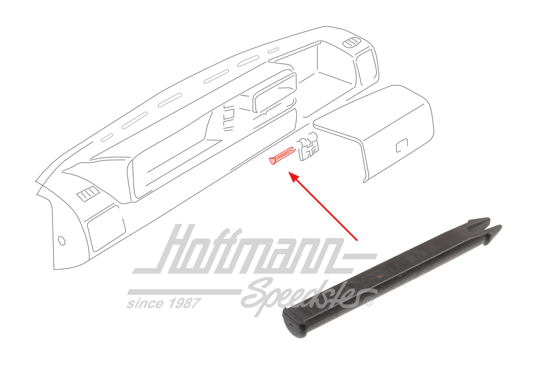 Perno de bisagra, guantera
 | 171 857 149 | 180-5874