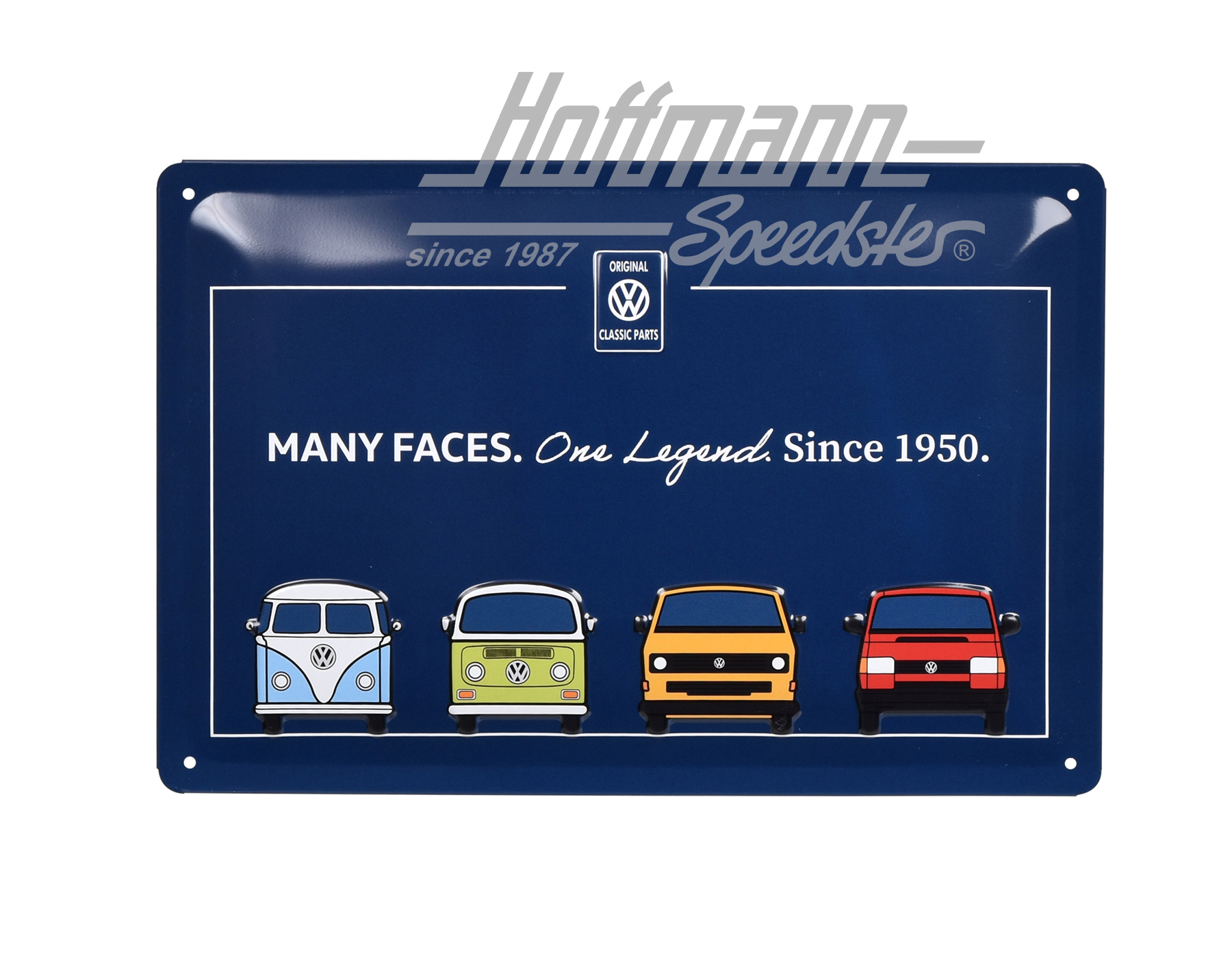 Placa de chapa, MANY FACES. One Legend. Since 1950 | ZCP 905 084 | 021-0176-40