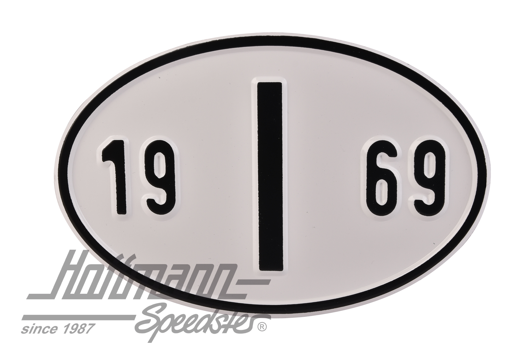 Placa de nacionalidad "I" (Italia), "1969", aluminio |  | 020-2402-69