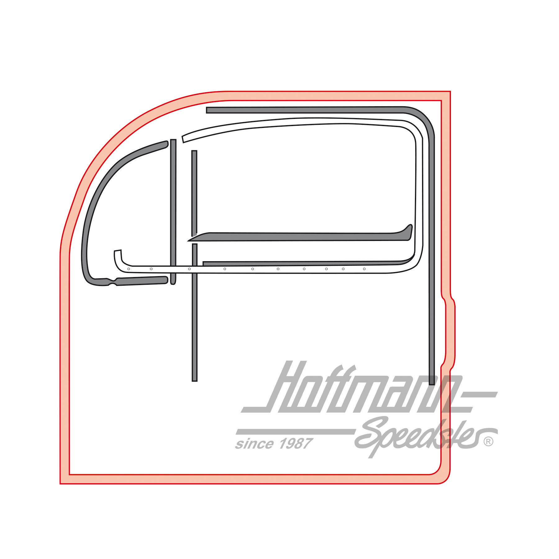 Junta de puerta, Sedán, 8.66-, izquierda | 111 831 721 D | 020-5083