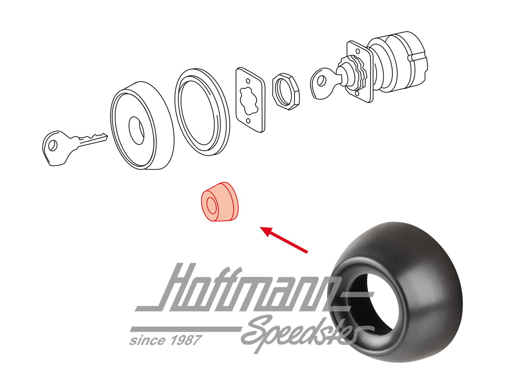 Tuerca, contacto de arranque
, 911/912, 65-68                                                      