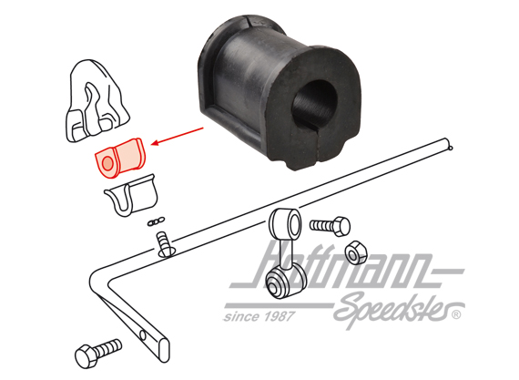 Cojinete de goma, estabilizador, posterior, 18mm                                                    