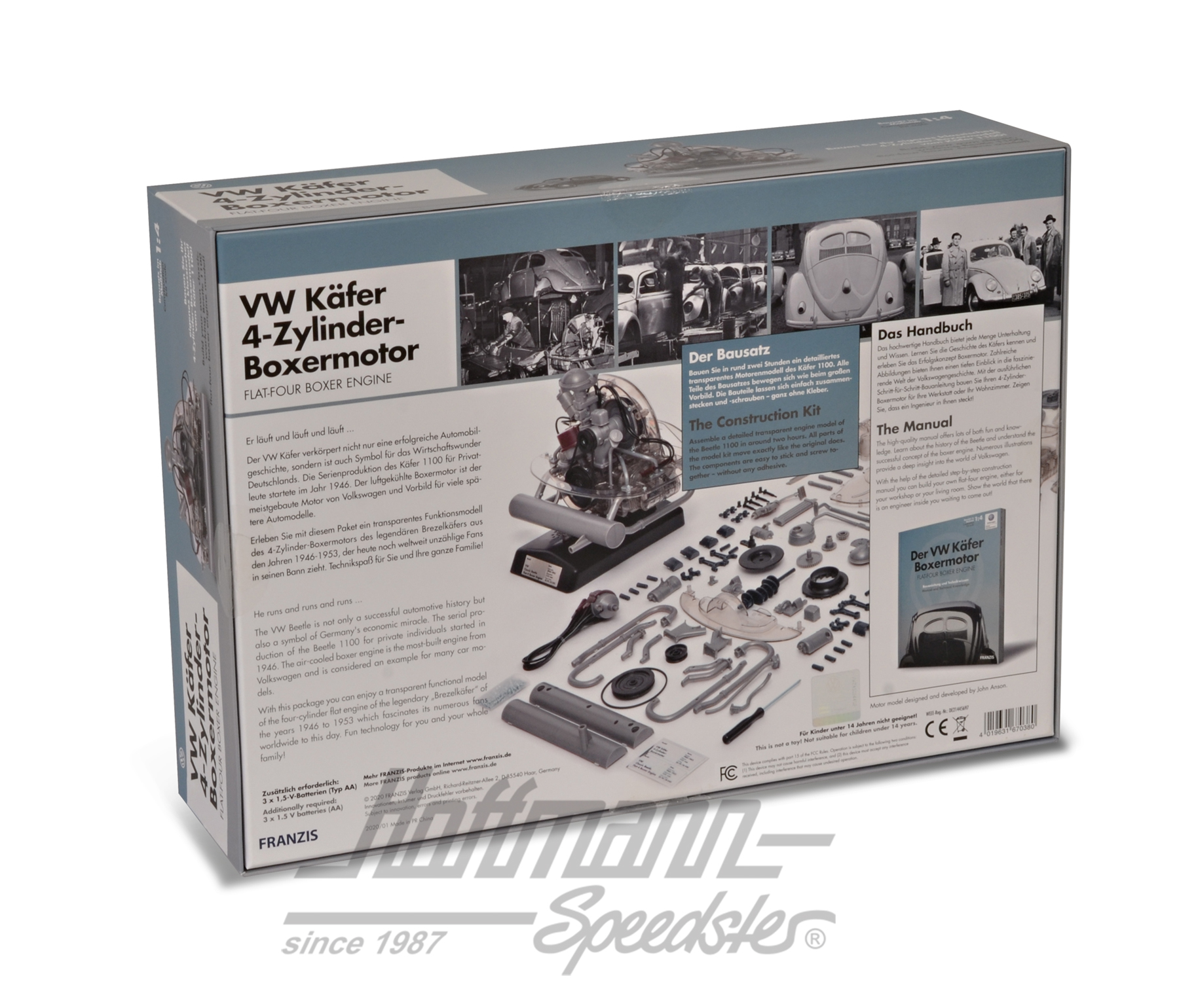 VW Escarabajo, motor boxer de 4 cilindros, maqueta                                                  