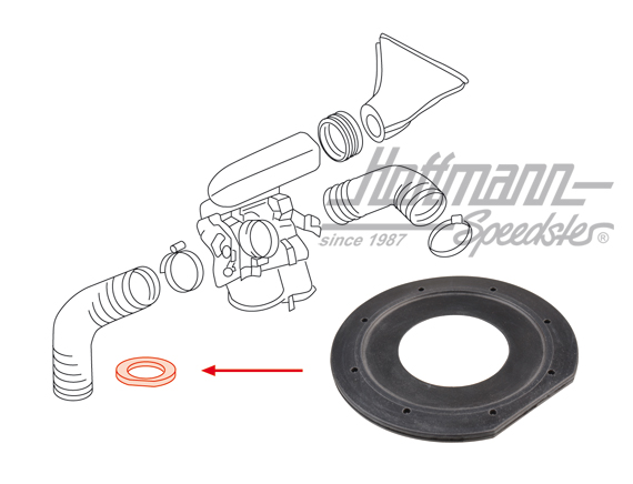Junta anular, tubo flexible de calefacción / cuadro de instrumentos | 901 572 913 01 | 530-1320