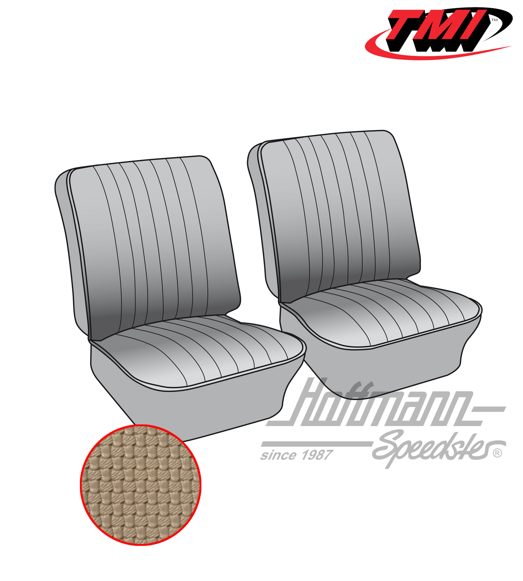 Fundas de asiento, delanteros, 67-73, beige | 43-2114-04 | 098-0620-20