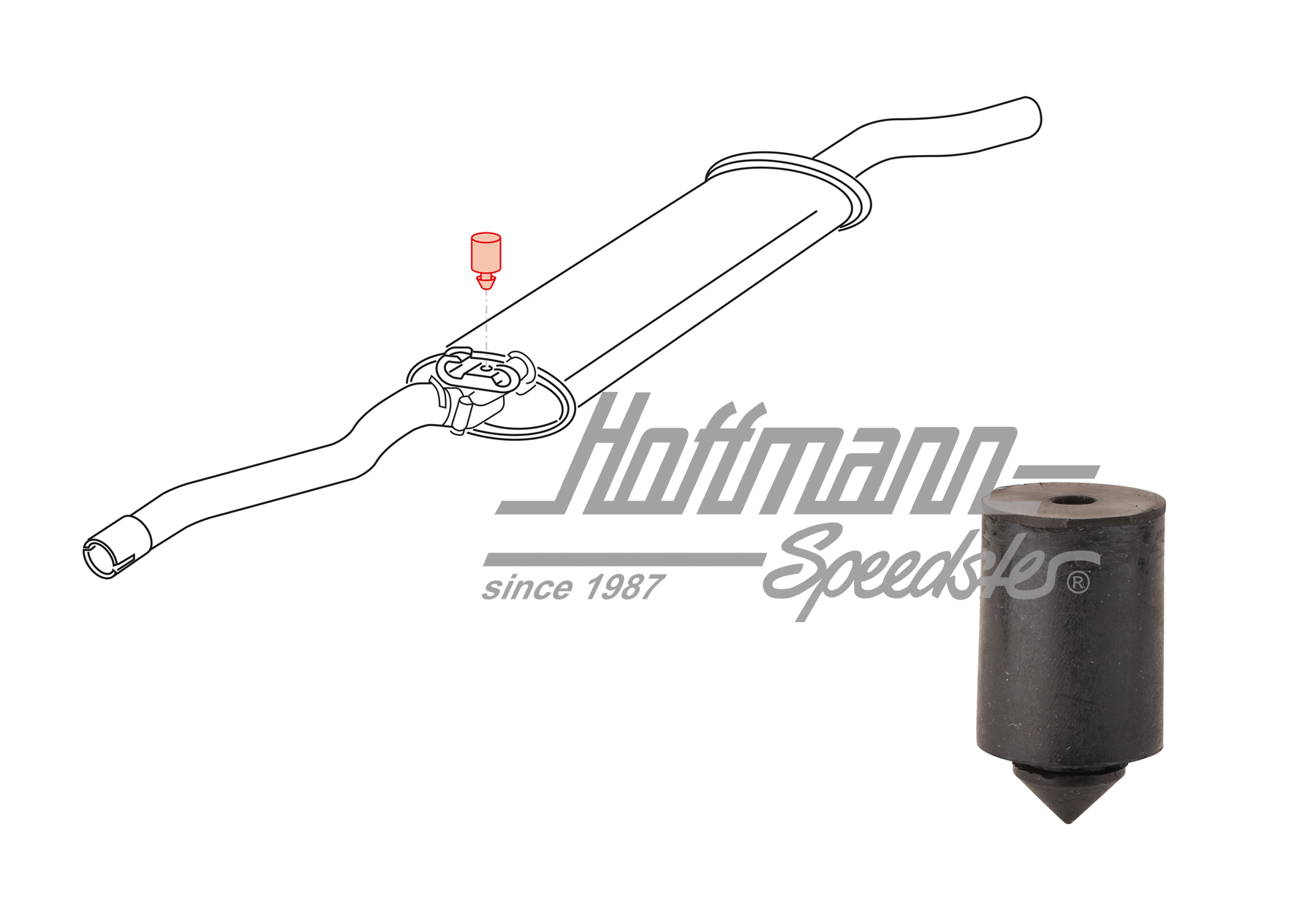 Tope de goma
, silenciador, Golf | 431 253 149 A | 202-0250