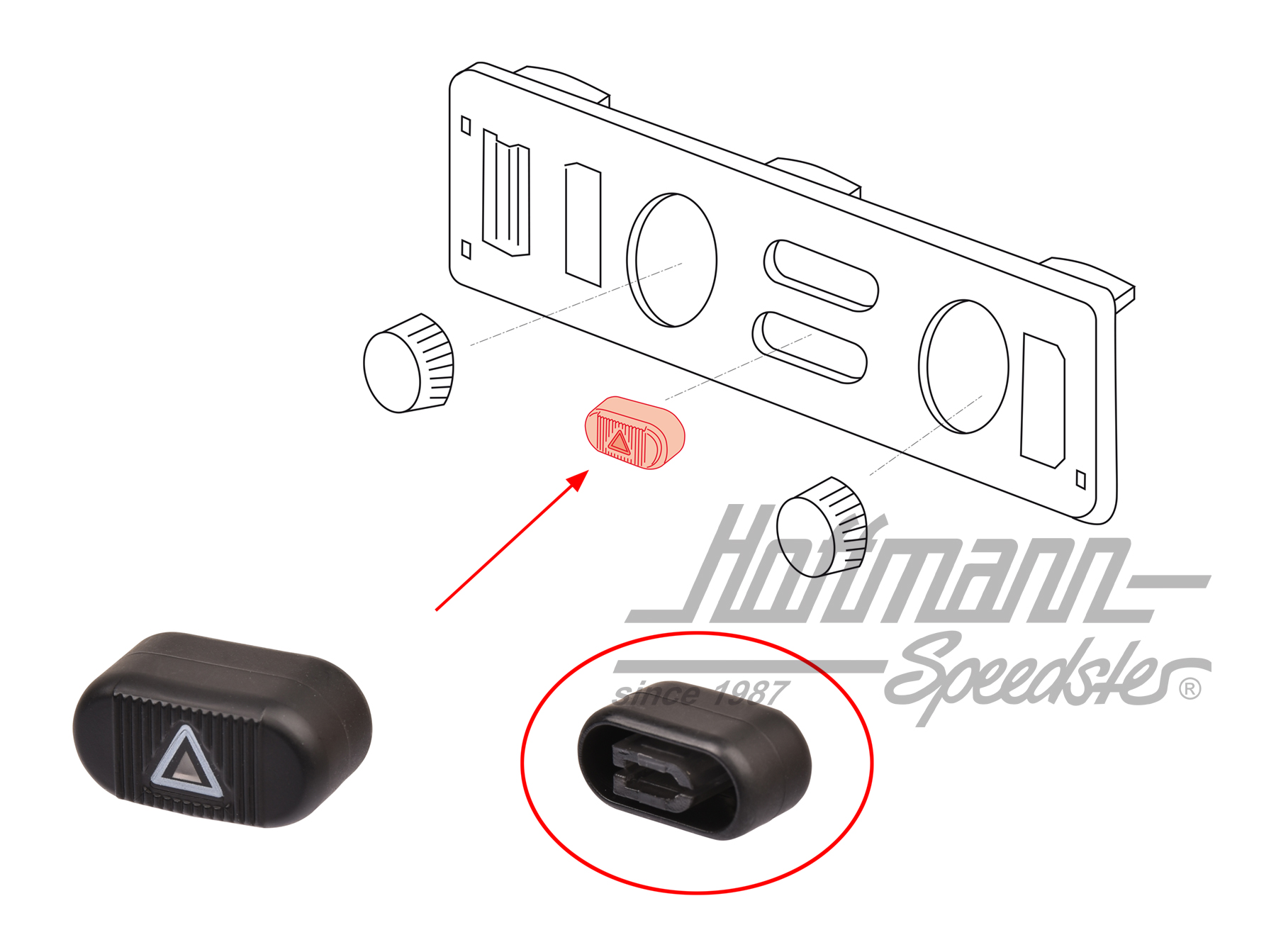 Botón, aire acondicionado, 964/944/993                                                              