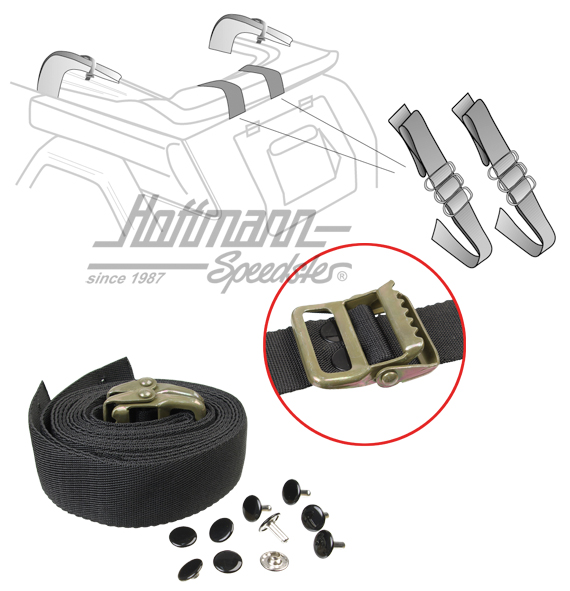 Correas tensoras, varillaje capota, Tipo 181, par | 181 871 635 | 080-2906