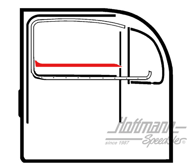 Junta de ranura de puerta, interior, izqda., 8.68- | 111 837 475 B | 020-5241