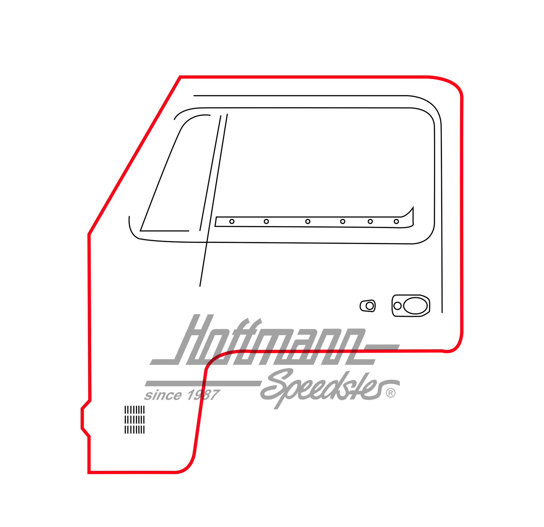 Junta de puerta, Furgoneta T2, 8.67-7.79, izquierda, Calidad superior                               