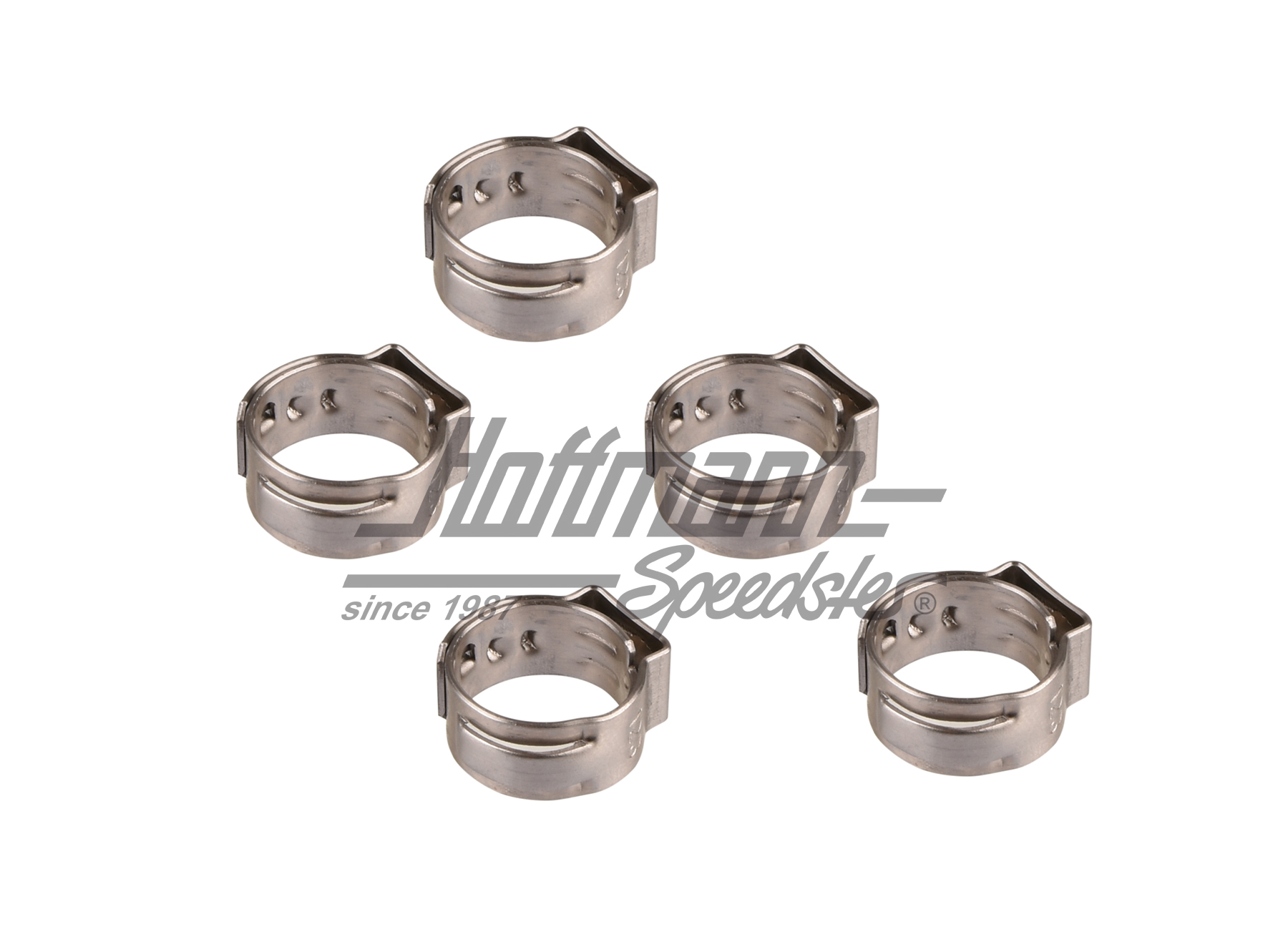 Abrazaderas de una oreja, ajustable, 9.8-12.3 mm                                                    