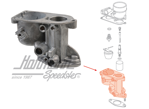 Parte inferior de carburador, 26VFIS (desnuda) | 111 129 301 A | 020-1316-06