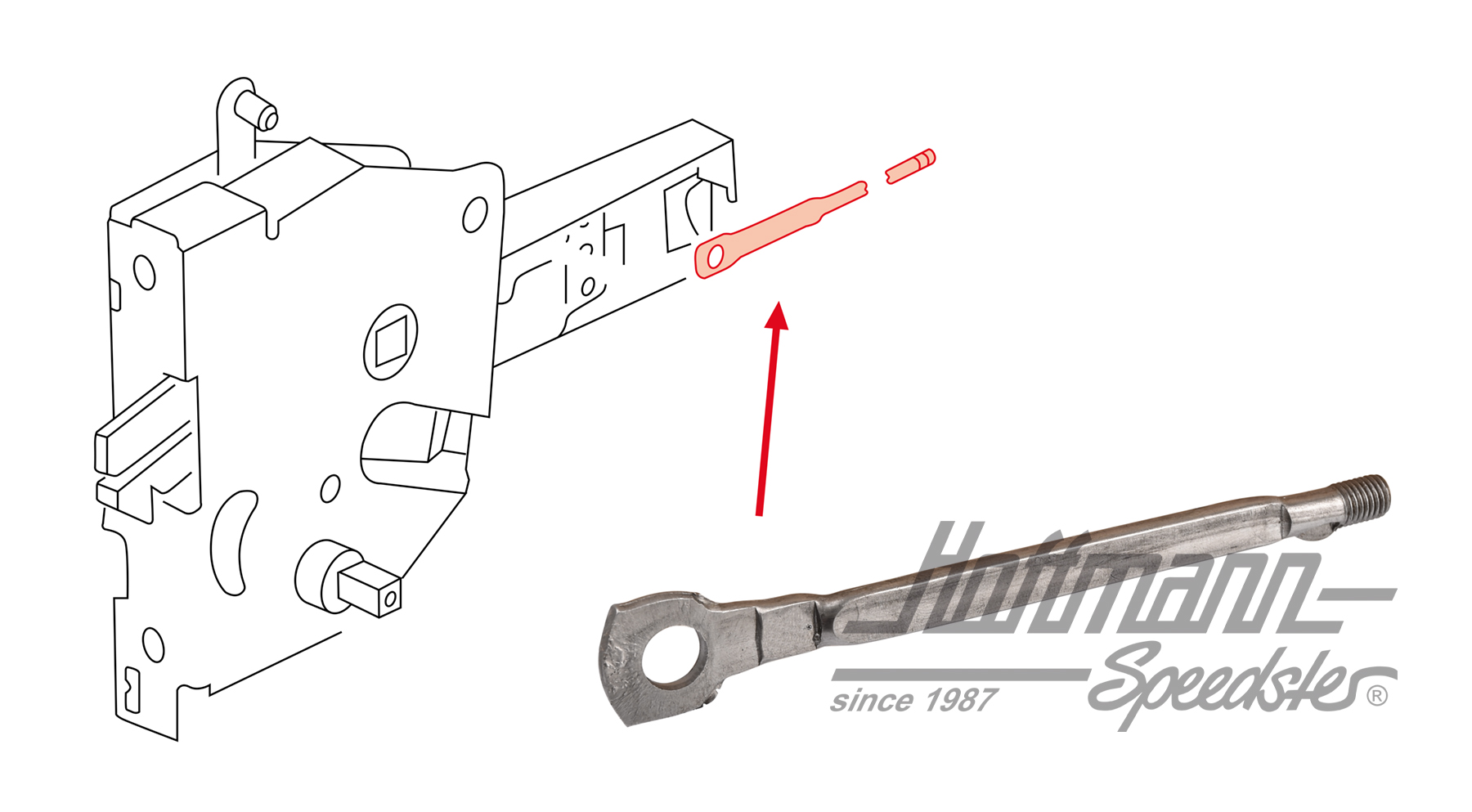 Barra de tracción
, cerradura con mando a distancia, Furgoneta T3 | 251 843 721 | 360-4015-58