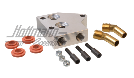 Adaptador de radiador de aceite, dual, radiador de aceite estándard | 17-2873-0 | 020-1113