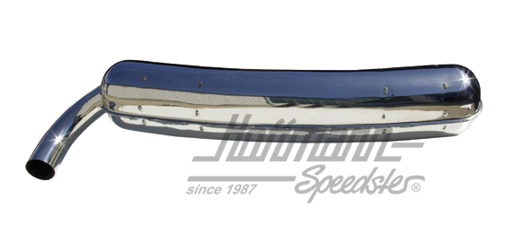 Escape deportivo, acero inoxidable, 1 x 70 mm, 73-75                                                