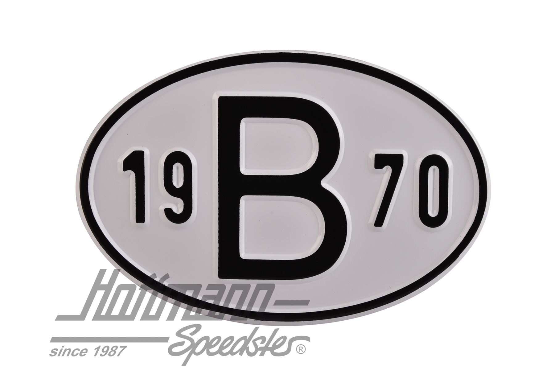 Placa de nacionalidad "B" (Bélgica), "1970", aluminio |  | 020-2397-70