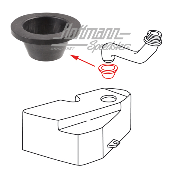 Junta, tubos para boca de llenado, depósito de agua | 251 955 489 | 340-6370