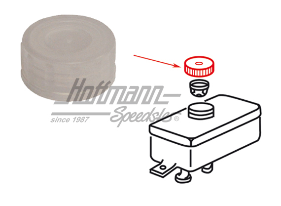 Tapón del depósito de líquido de frenos, blanco | 111 611 349 | 020-4085