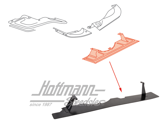 Chapa de protección térmica, posterior, Furgoneta T2, 1.7-2.0                                       