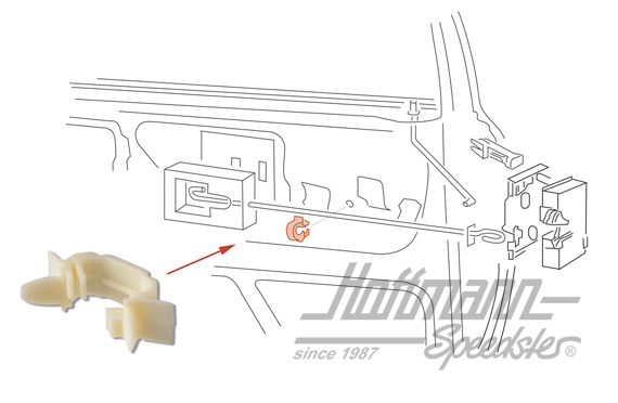 Clip, barra de tracción, abrepuertas, Golf 2                                                        
