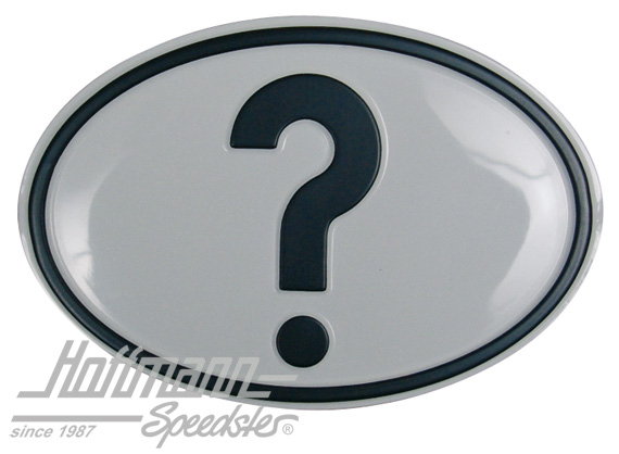 Placa de nacionalidad "?", aluminio |  | 020-2408