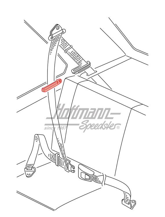 Soporte, cinturón de seguridad, posterior                                                           
