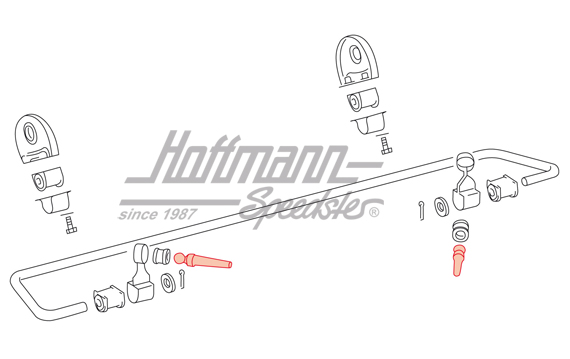 Perno esférico, estabilizador, posterior, 65-68                                                     