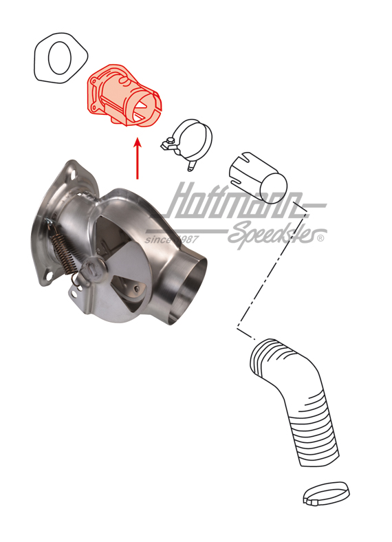 Caja de válvulas de calefacción, SSI, 65-89, derecha, acero inoxidable                              