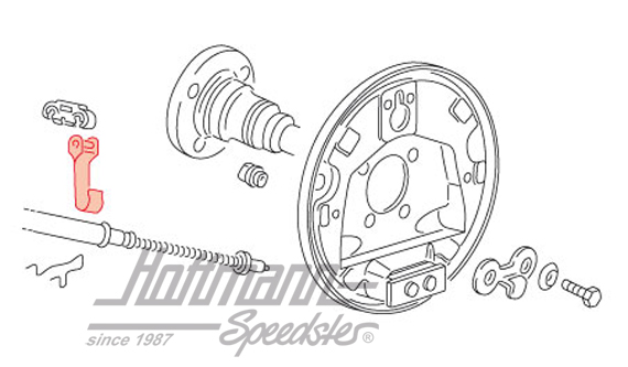 Pieza distanciadora, cable freno de mano, Golf 1/2                                                  