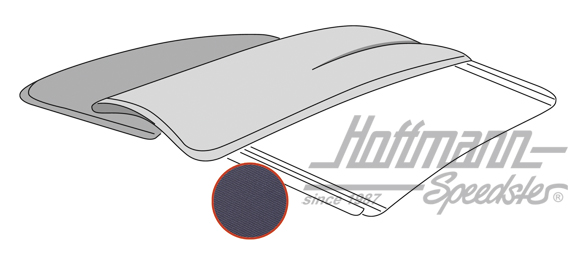 Funda de techo plegable, 56-67, Sonnenland, azul | --- --- --- | 055-7184-24