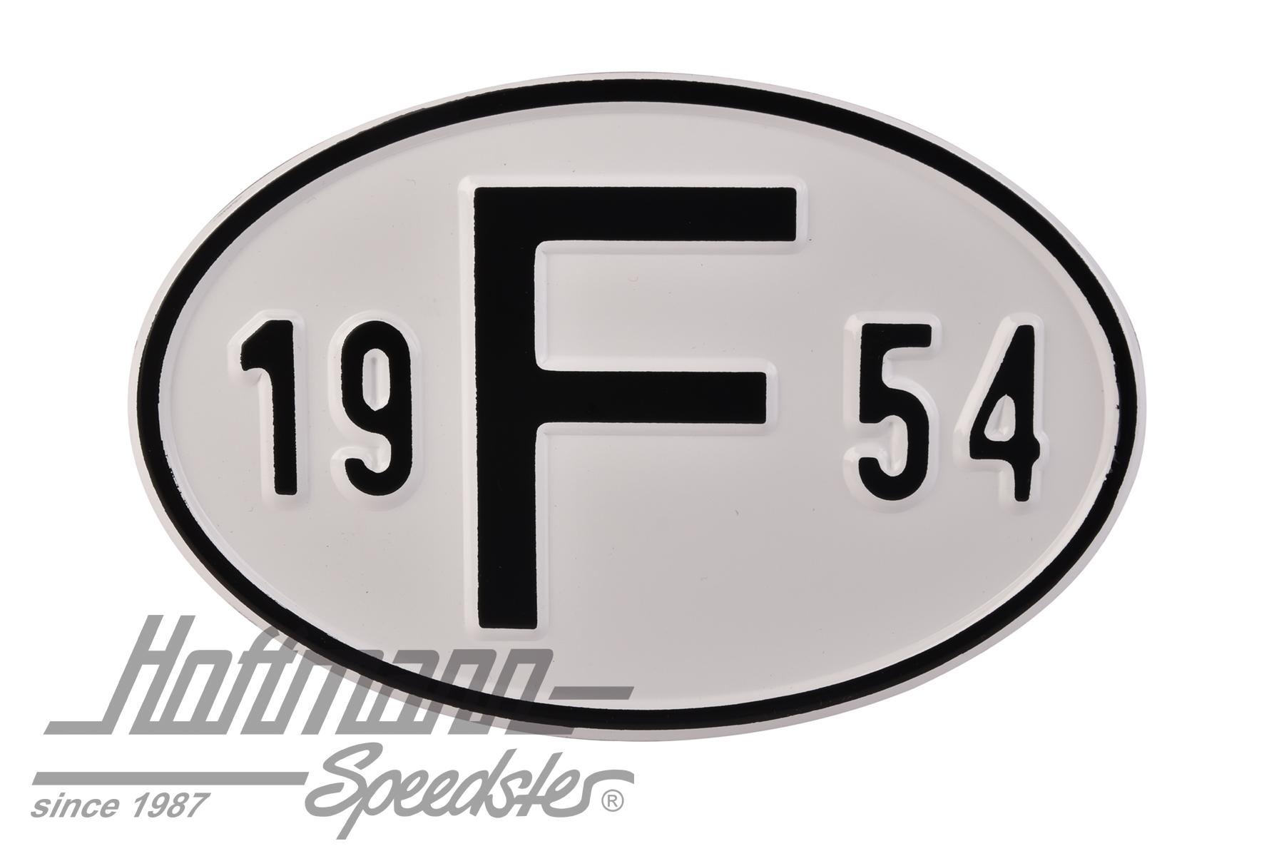 Placa de nacionalidad "F" (Francia), "1954", aluminio |  | 020-2399-54