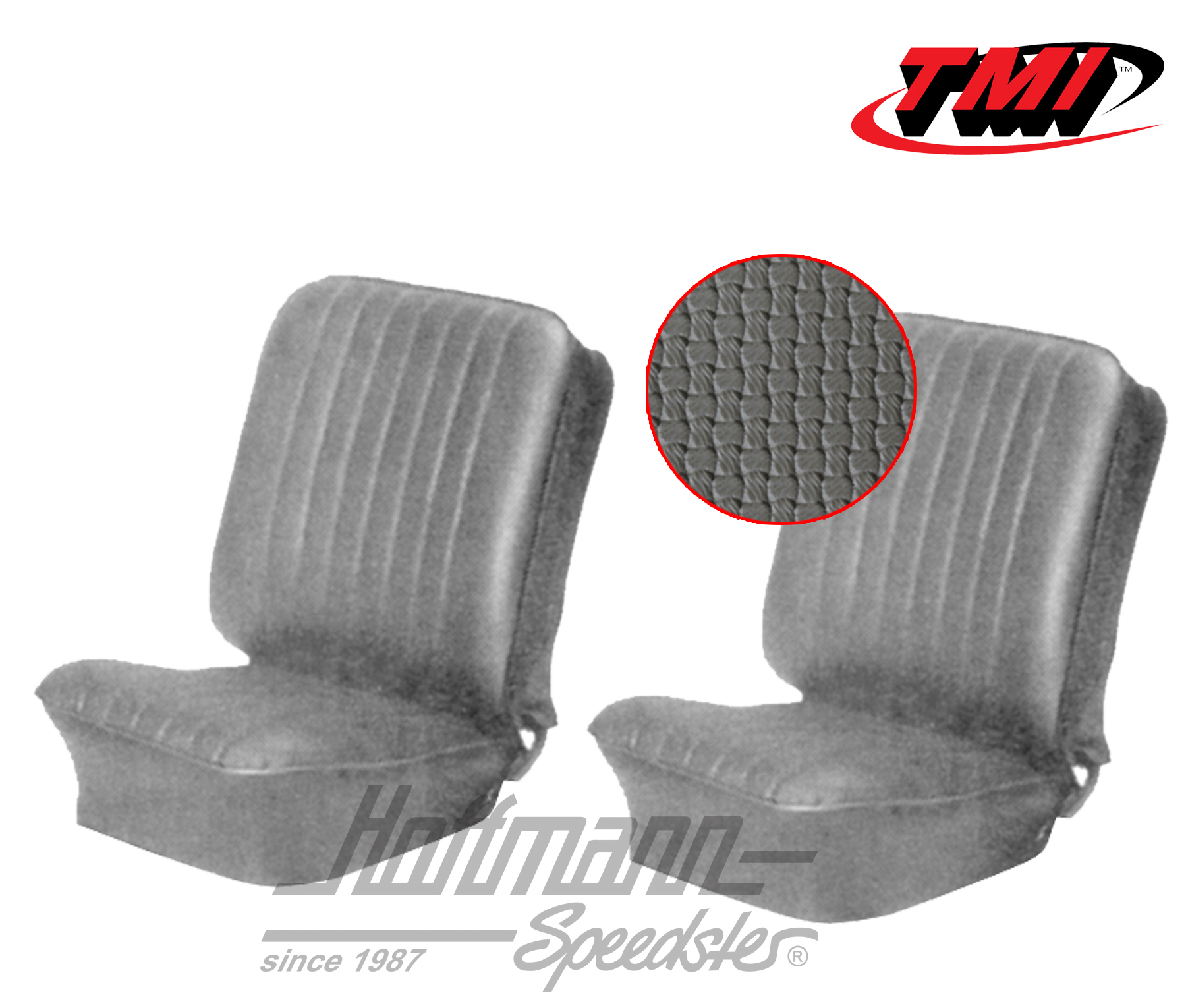 Fundas de asientos, Karmann Ghia, delanteros, 55-60, gris | 43-1501-06 | 066-0065-35