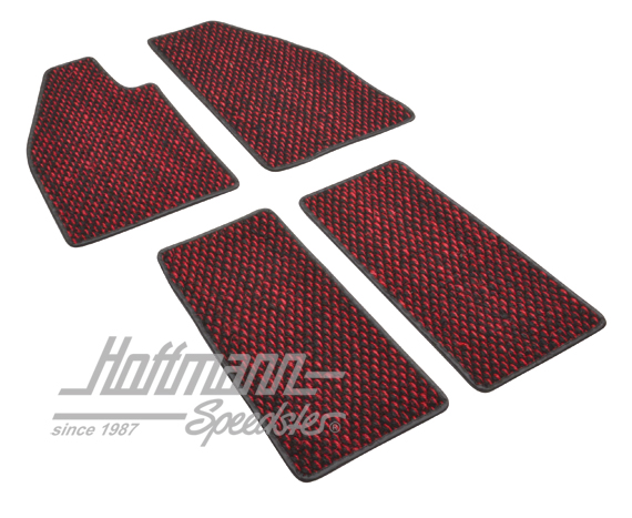 Alfombrillas, fibra de coco, 57-59, rojo / negro | ZVW 2ARD | 020-5381-17