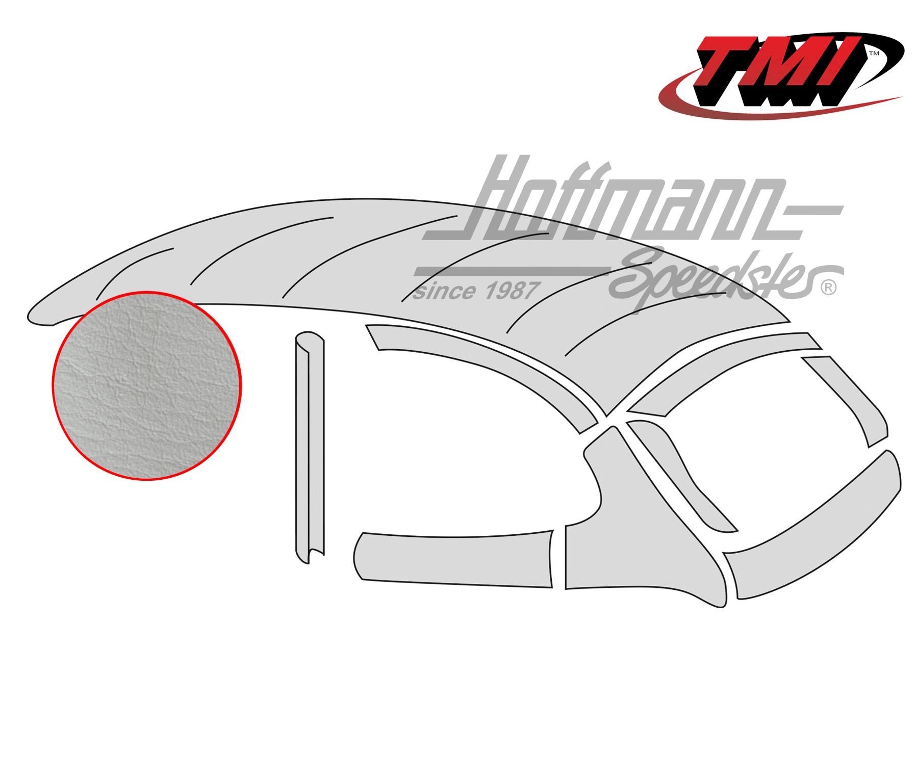 Cielo de techo con capota corrediza de acero, Style original, liso, blanco antiguo, 67-72 | 20-1112-48 | 055-7203-40