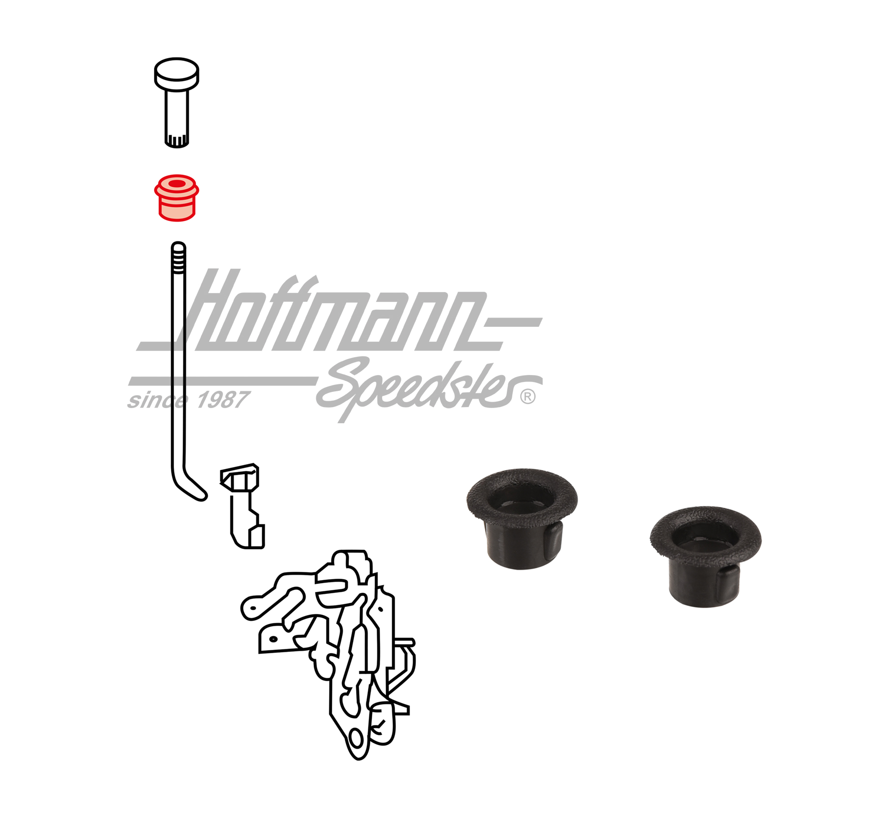 Rosetas, botón del bloqueo de la puerta | 171 837 355 | 020-5268-10