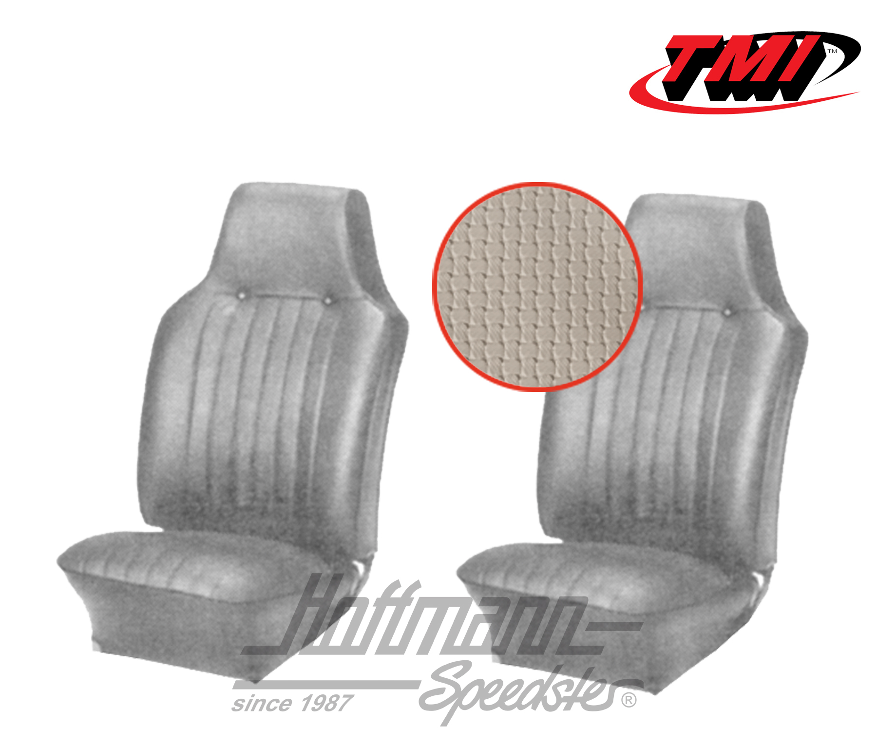Fundas de asientos, Karmann Ghia, delanteros, 67-68, blanco antiguo | 43-1505-05 | 066-0071-50