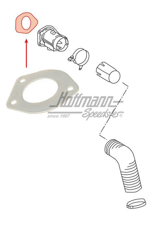 Junta, caja para clapeta de calefacción, 911, 68-89                                                 
