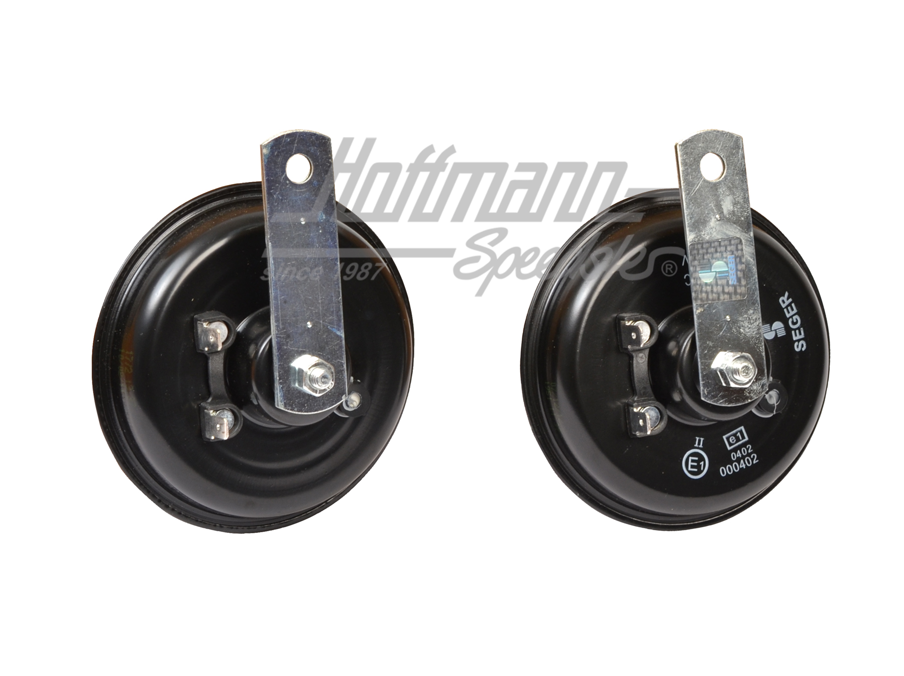 Claxon, par, 105 mm, rojo/ naranja, 12V                                                             