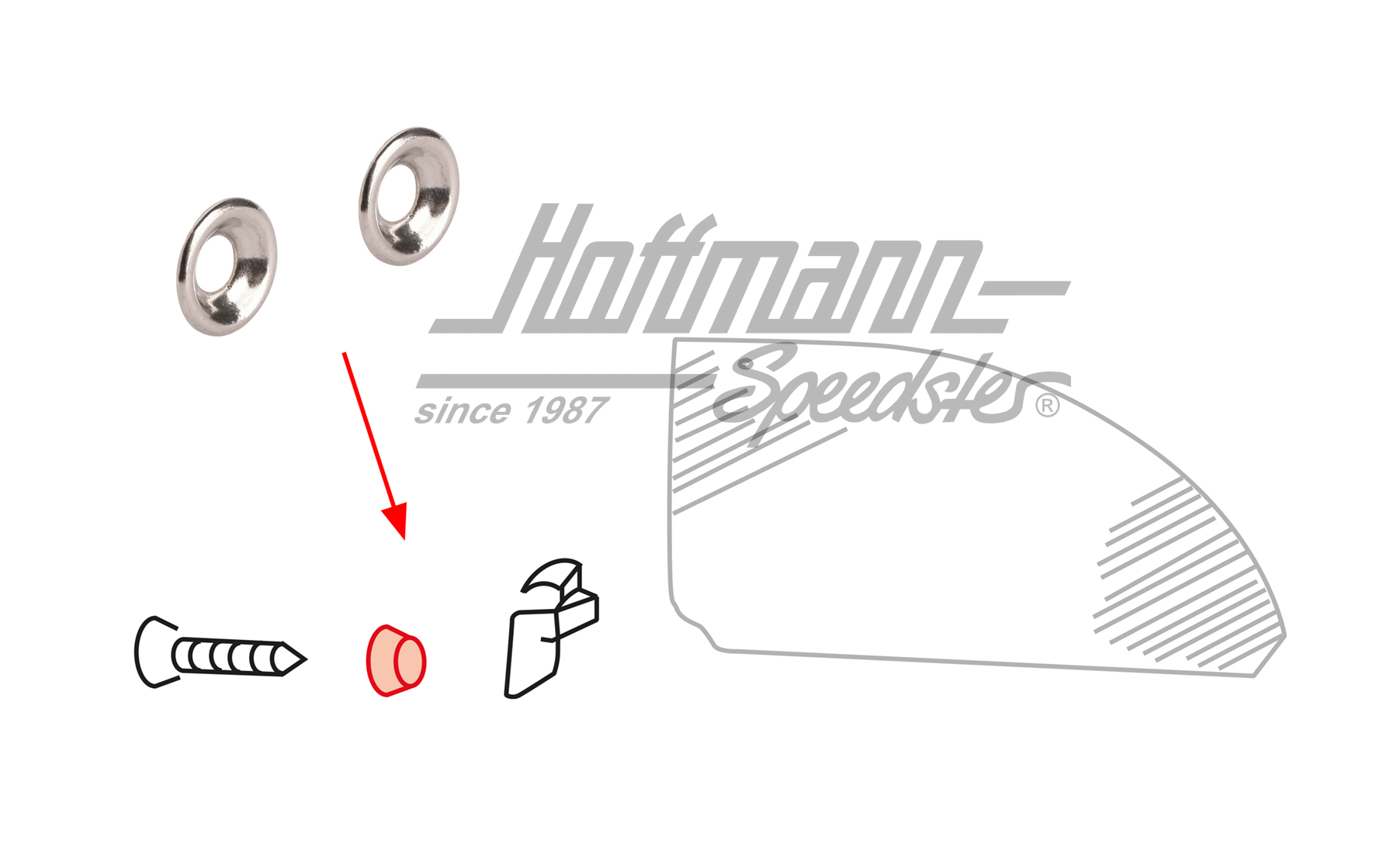 Arandelas cónicas, 7 mm, pieza final de junta de ranura
 | 343 831 741 | 020-4710-18