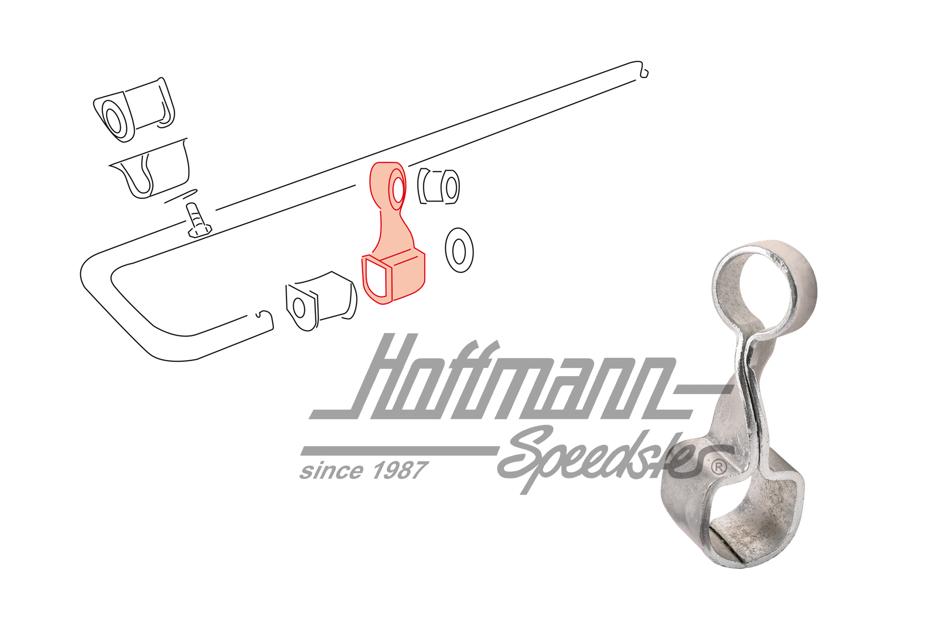 Soporte, estabilizador, posterior, -77, izqda. | 901 333 731 01 | 521-6188-11