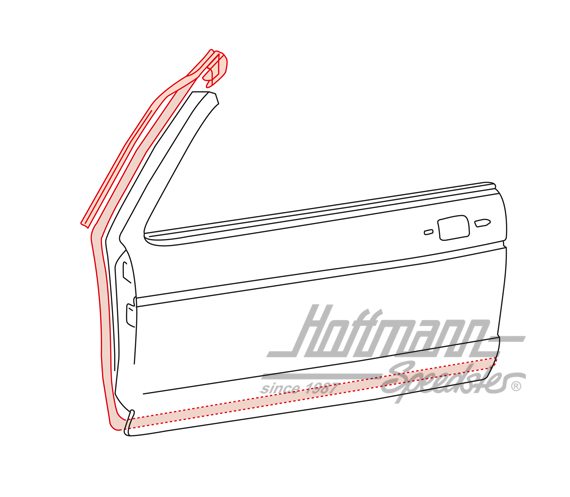 Junta de puerta, Golf 1 Cabriolet, -7.83, izquierda                                                 