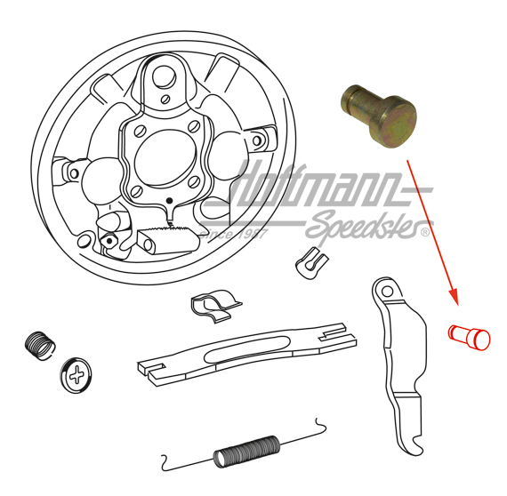 Perno del cojinete, palanca de cable del freno de mano | 211 609 601 B | 020-4099-04