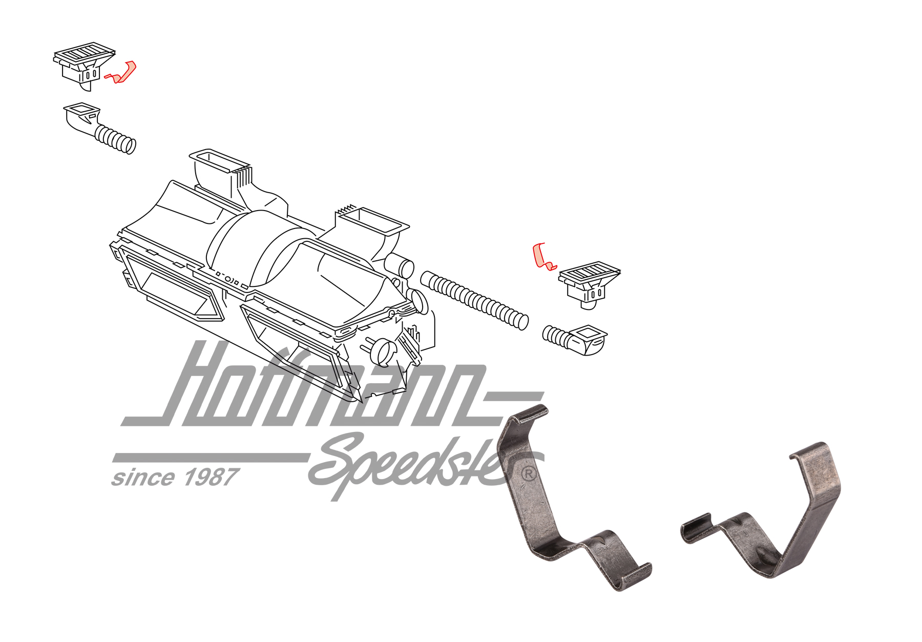 Clips, boquilla de aire, tablero de a bord
, izqda./dcha. | 255 819 396 | 360-0270-30