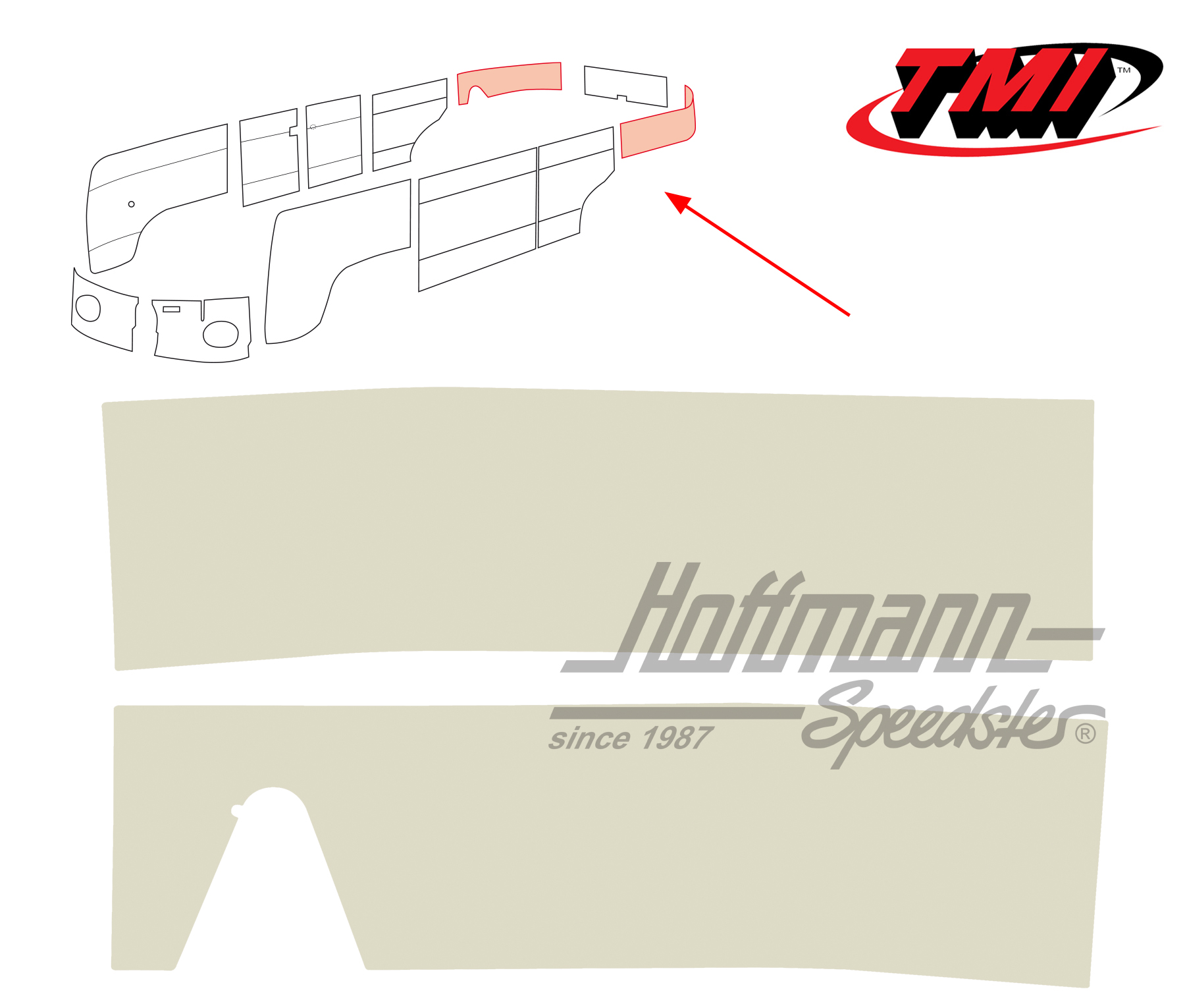 Paneles laterales, posterior, 62-67, blanco antiguo | 10-2142-15 | 098-0584-04